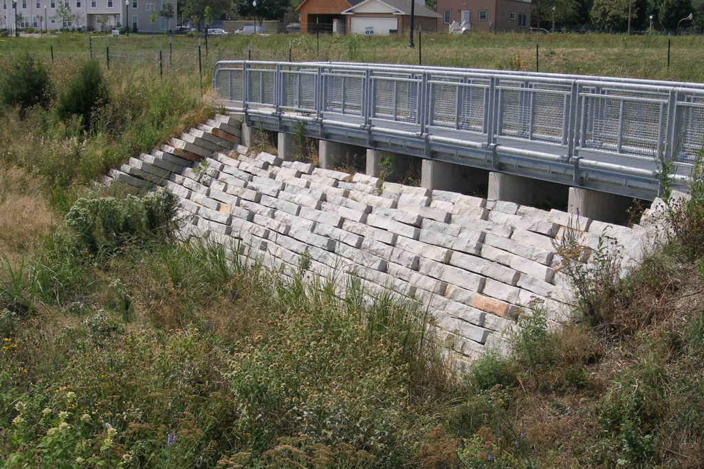 Energy dissipators are a type of stormwater best management practice that reduce the velocity of stormwater runoff.