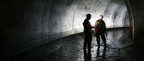Monitoring team members in stormtunnel.