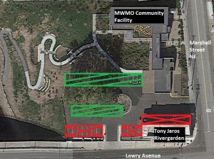 Map of MWMO parking locations.
