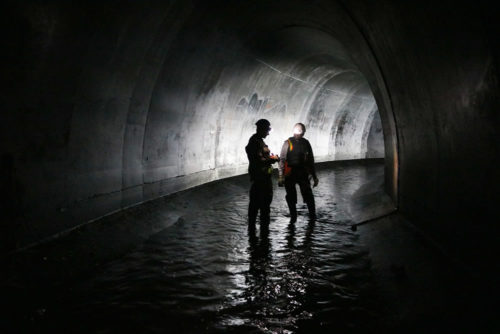 MWMO staff in a stormtunnel