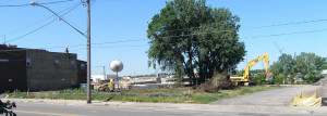 A pre-construction view of the Stormwater Park and Learning Center location
