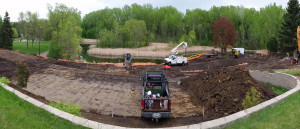 A view of LaBelle Park during reconstruction.