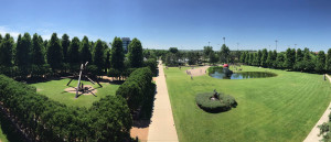 A pre-reconstruction view of the Minneapolis Sculpture Garden.