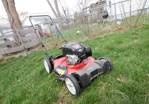 A lawn mower.
