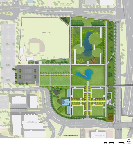 The planned layout of the new sculpture garden.