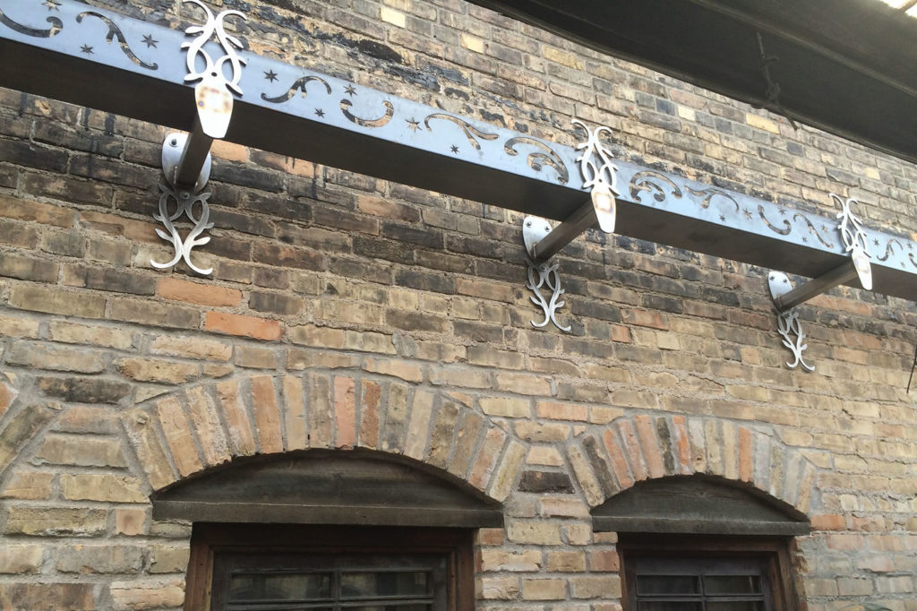 The Black Forest Inn's decorative rain leader.