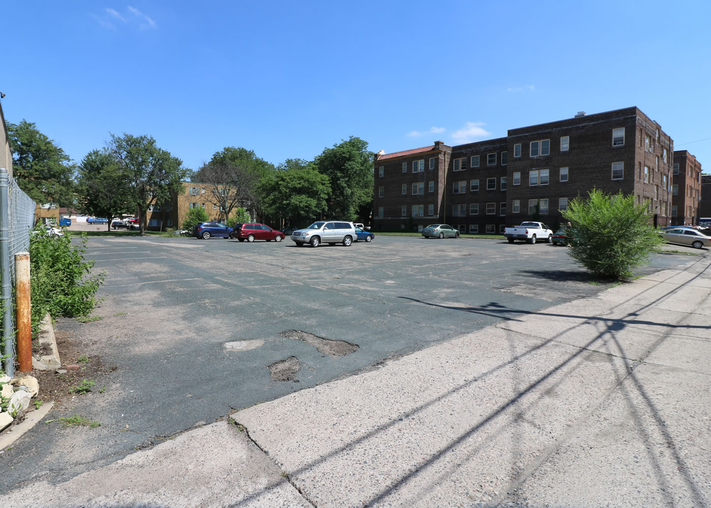 A "before" photo of the parking lot taken June 24, 2016.