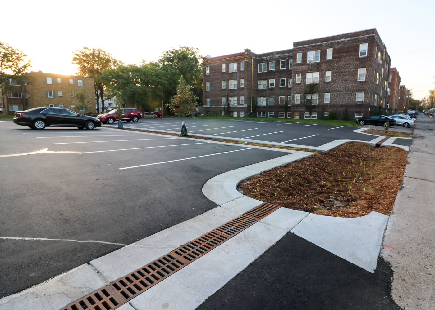 An "after" photo of the parking lot taken Oct. 11, 2016.