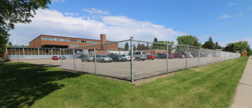 The parking lot at Northeast Middle School prior to construction of the raingarden.