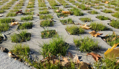 A section of turf block.