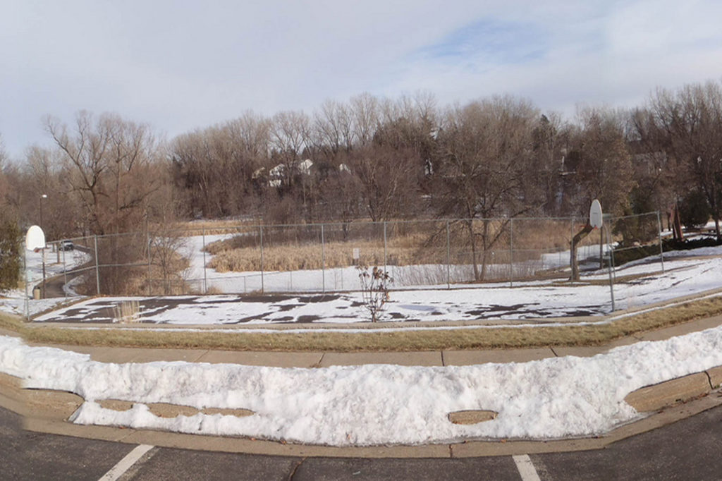 A view of Labelle Park before reconstruction.