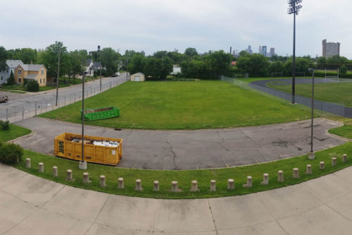 A "before" photo of the plaza at Edison.