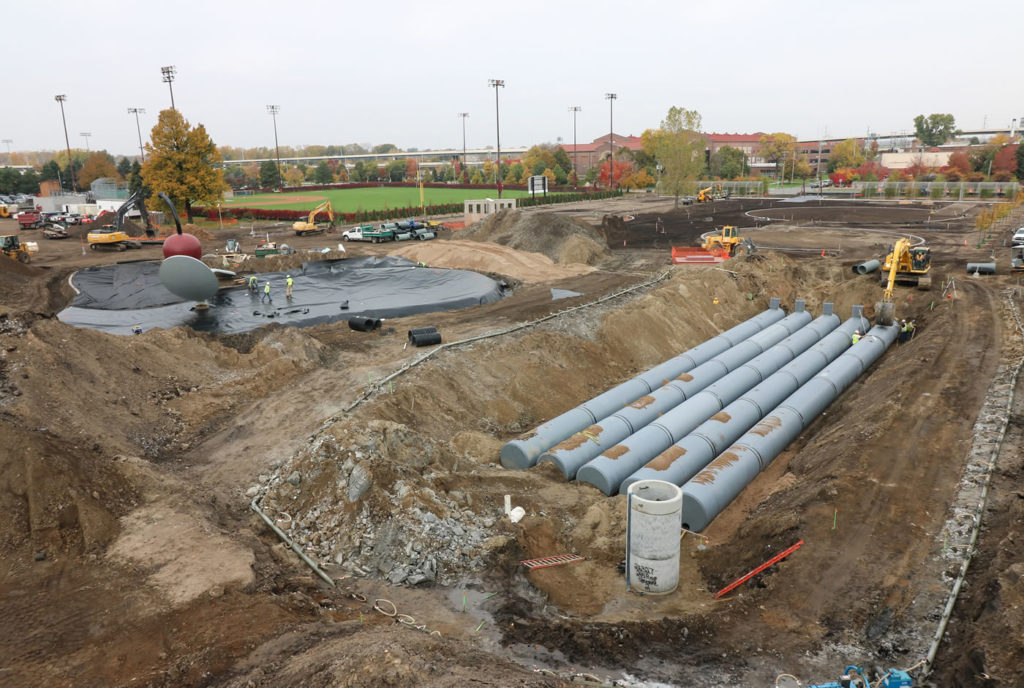 Cistern as seen during construction.
