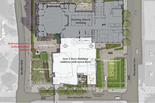 An overview of the planned addition at Westminster.