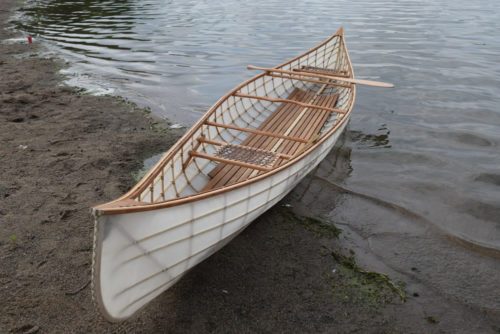 A completed Wilderness Traveler canoe. (Image courtesy Urban Boatbuilders.)