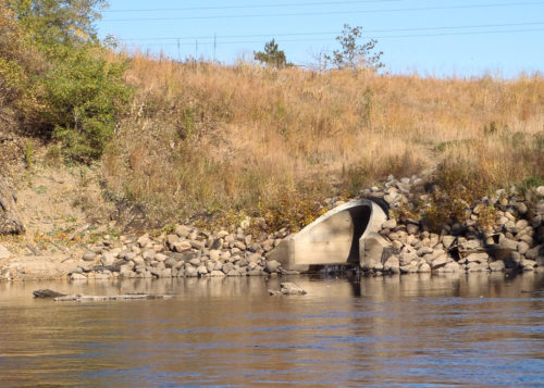 The 11CHF stormwater outfall.