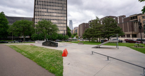 A view of the Elliot Skate Park in June 2020.