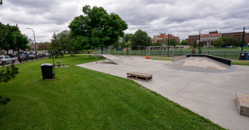 A view of the Elliot Skate Park in June 2020.