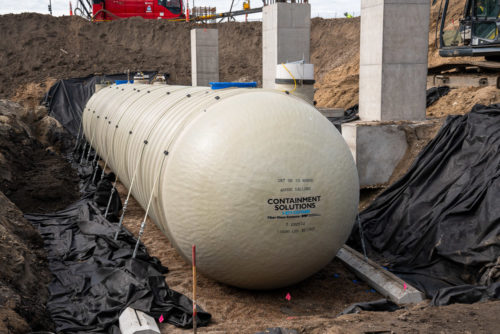 A 40,000-gallon cistern.