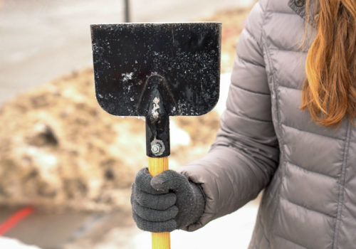 Close-up photo of an ice chisel.