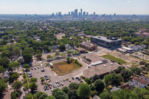 An aerial view of the NorthPoint campus expansion site.