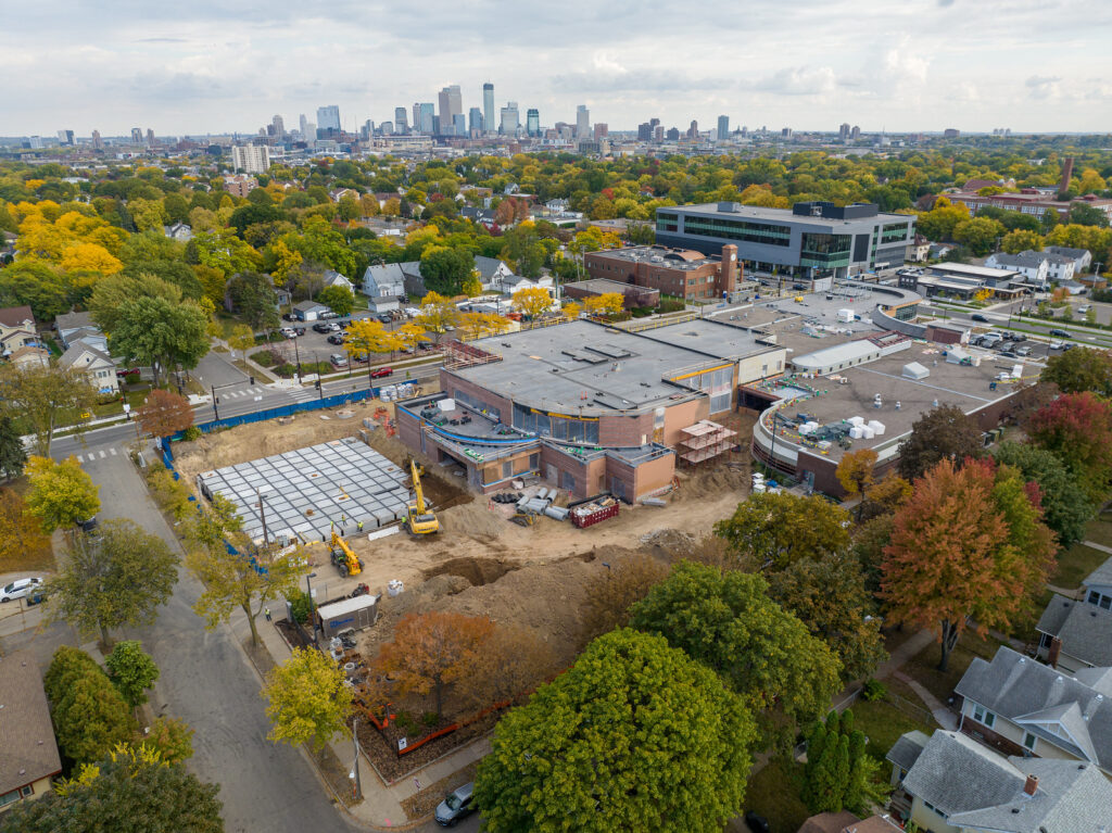 An aerial view of the NorthPoint campus expansion project.