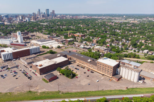 Aerial view of Northrup King Campus.
