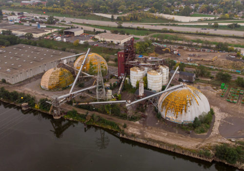 Aerial view of Upper Harbor Terminal.