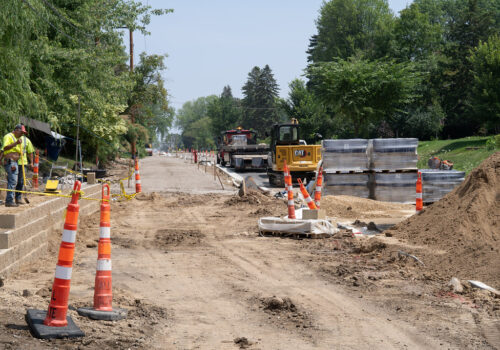 Boulevard construction along 37th Avenue NE.