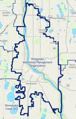 A map of the MWMO's jurisdictional boundaries.