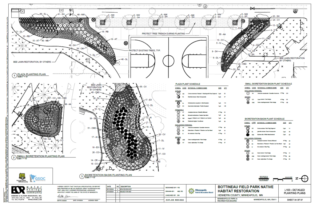 BOTTINEAU FIELD PARK LANDSCAPE PLANS 2